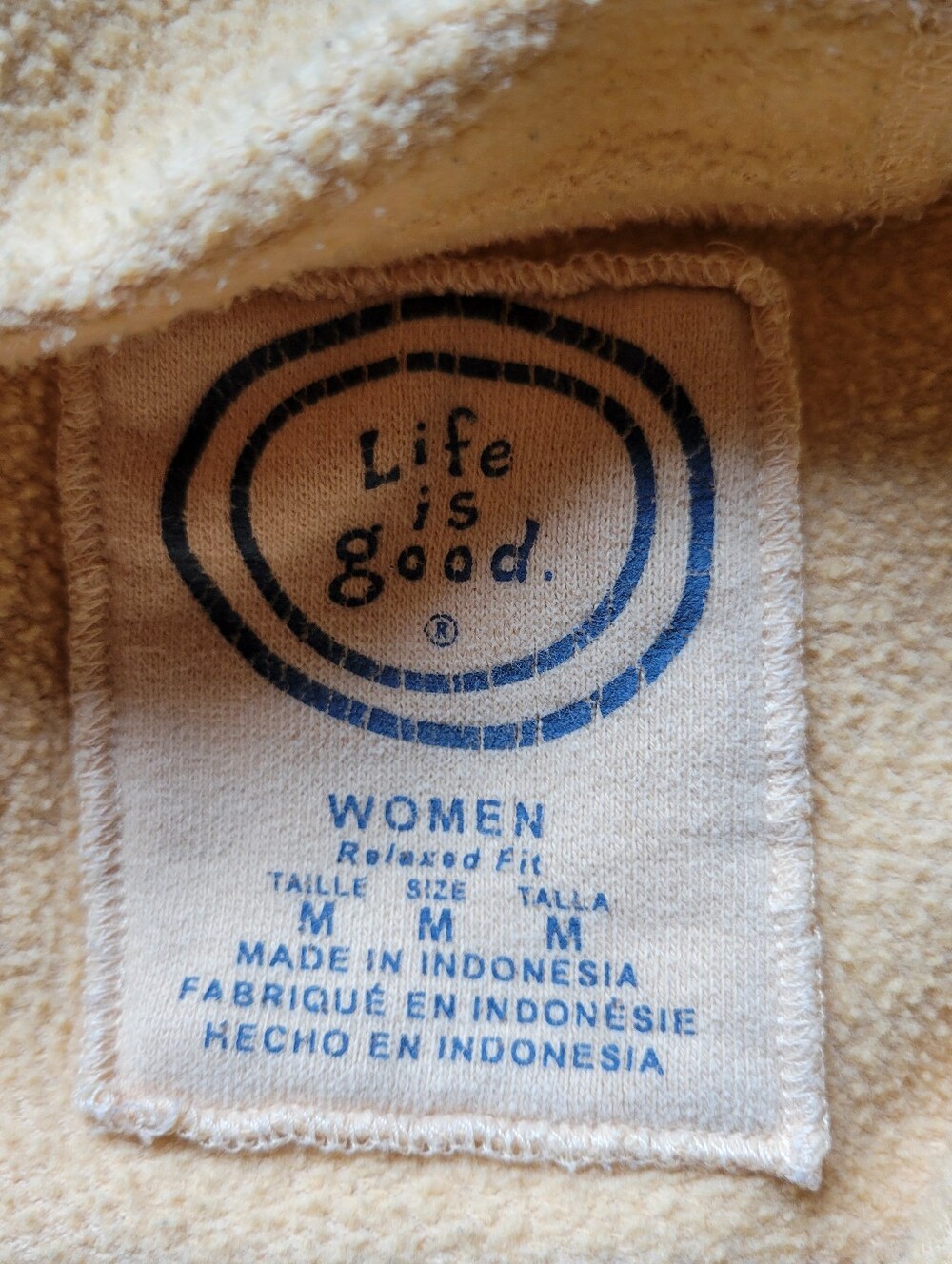 Life Is Good Full Zip Hooded Sweatshirt Long Sleeve Orange Women's Medium - Picture 7 of 8